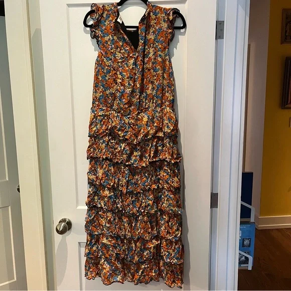 Aritzia Little Moon Rarity Floral Tiered Midi Dress - Picture 5 of 10